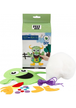 Zestaw filcowy potworek - Fuzzy zielony