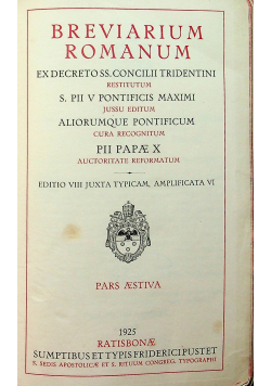 Breviarium Romanum 1925 r.
