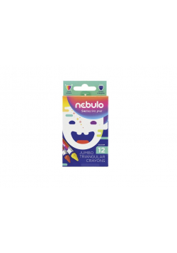 Kredki świecowe trójkątne Jumbo 12 kolorów NEBULO