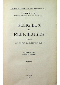 Religieux et Religieuses 1930 r