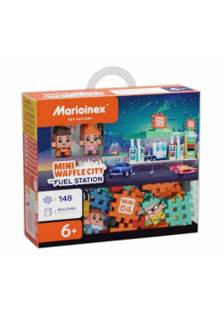 Klocki konstrukcyjne Waffle mini City Stacja Paliw 148 elementów