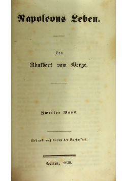 Napoleons Leben 1839r