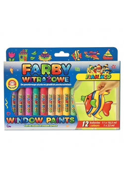 Farby witrażowe 10,5ml 11 kolorów + konturowa