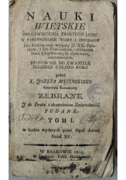 Nauki wieyskie Tom I 1805 r.