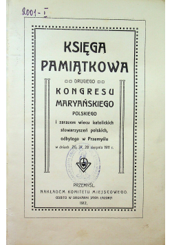Księga pamiątkowa drugiego Kongresu Amerykańskiego  1912 r.