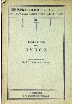Selections from  Byron 1931 r