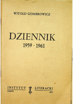Dziennik 1959 - 1961