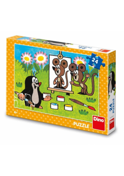 Puzzle Krecik maluje portret 24el