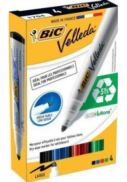 Marker Velleda 1701 Eco okrągły Mix 4 kolory