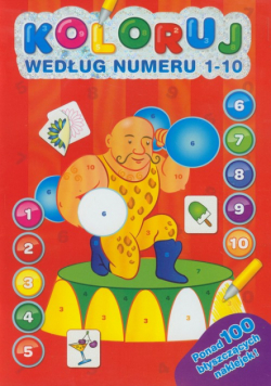 Koloruj według numeru 1-10 Atleta