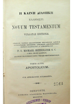 Novum Testamentum Vulgate editions  1898r.