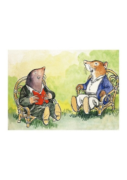 Karnet kwadrat z kopertą Ratty and Mole