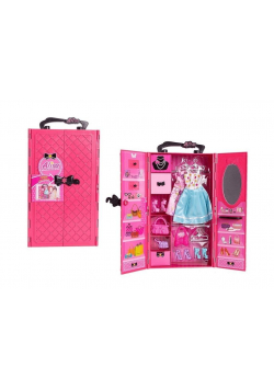Garderoba z wyposażeniem różowa