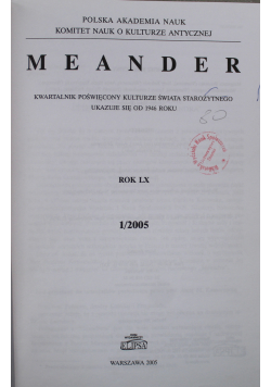 Meander Rok LX 4 numery