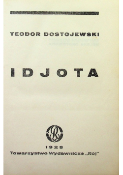 Dostojewski Idjota 1928 r.
