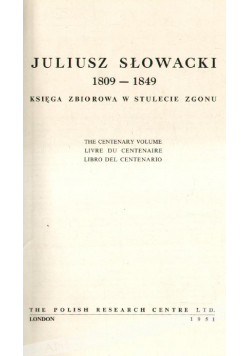 Juliusz Słowacki 1809 1849