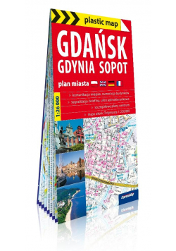 Plastic map Gdańsk, Gdynia, Sopot 1:26 000