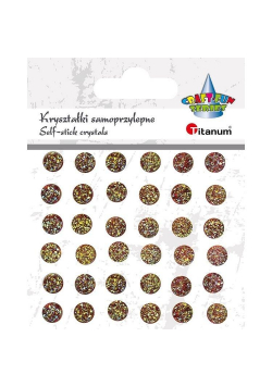 Kryształki samoprzylepne niebiesko-złote mix 35szt