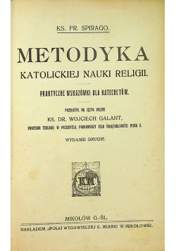 Metodyka katolickiej nauki religii 1911 r