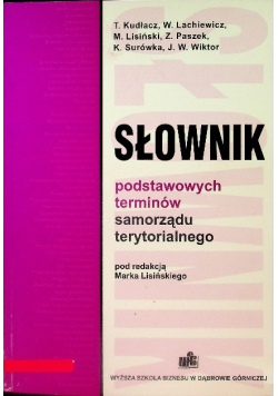 Słownik podstawowych terminów samorządu terytorialnego