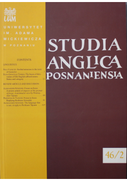 Studia Anglica Posnaniensia Nr 46 / 2