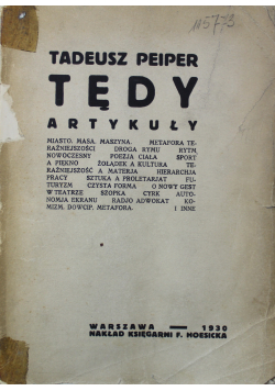 Tędy Artykuły 1930 r.
