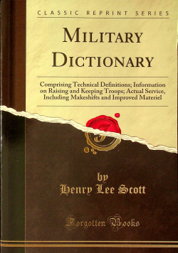 Military Dictionary reprint z 1864 r.