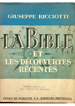 La Bible et les decouvertes recentes
