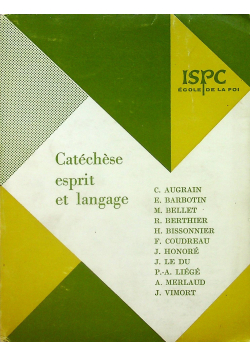 Catechese esprit et langage