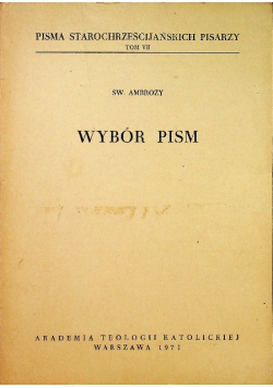 Wybór pism, Tom VII