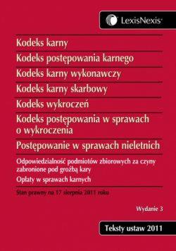 Kodeks karny Kodeks postępowania karnego Kodeks karny wykonawczy Kodeks karny skarbowy Kodeks wykroczeń Kodeks postępowania w sprawach o wykroczenia Postępowanie w sprawach nieletnich
