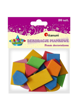 Naklejki piankowe figury geometryczne mix 20szt