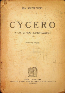 Cycero wybór z pism filozoficznych 1913 r.
