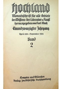 Hochland band 2 1924 r