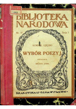 Wybór poezyj Ujejski 1924r
