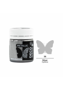 Farba akrylowa metaliczna silver 56 20ml