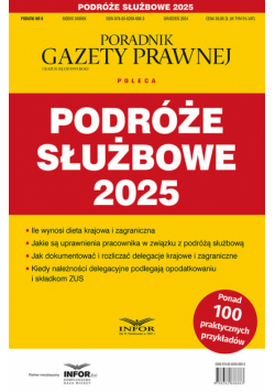 Podróże slużbowe 2025 Podatki 6/2024