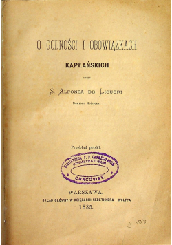O godności i obowiązkach 1885r
