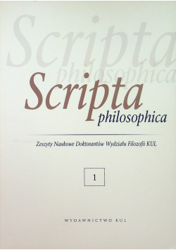 Scripta philosophica 1