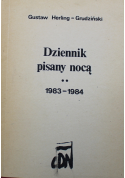 Dziennik pisany nocą 1983 1984