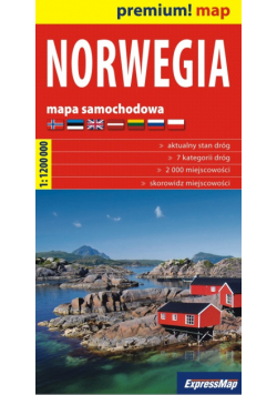 Norwegia mapa samochodowa 1:1 200 000