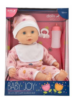 Dolls World Lalka Baby Joy 38cm ubranko różowe