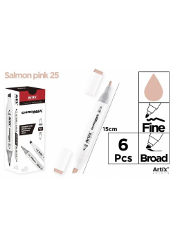 Marker Chromax z 2 końcówk. salmon pink 25 (6szt)