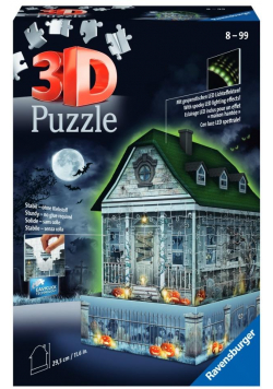 Puzzle 3D 216 Nawiedzony dom świecący w ciemności