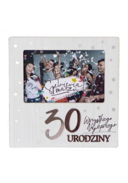 Ramka Moments RM-018 Urodziny 30 biała