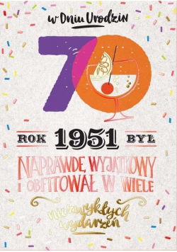 Karnet B6 PR-305 Urodziny 70 2021