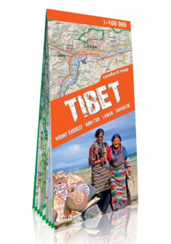 Tybet Mount Everest Nam tso Lhasa Shigatse mapa południowej części Tybetu 1:400 000