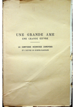 Une Grande Ame Une Grande OEuvre 1930 r.