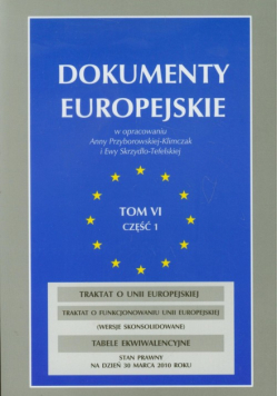 Dokumenty europejskie tom 6 część 1