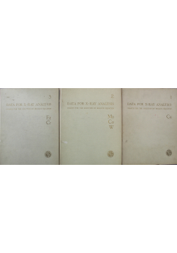 Data for X-Ray analysis 3 tomy